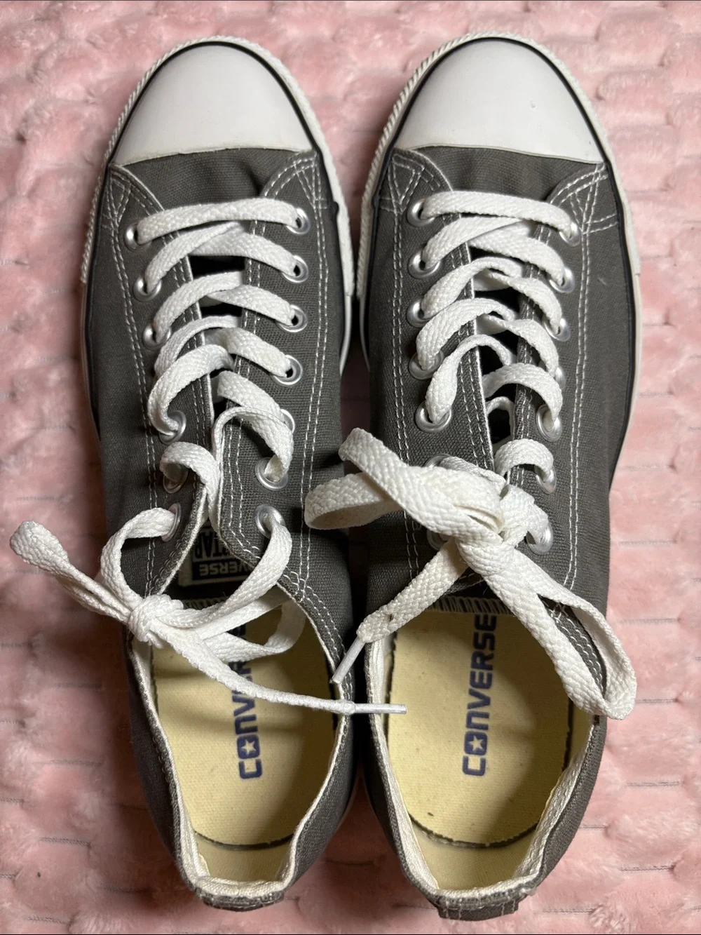 Converse Low-Top Canvas Sneakers - Gray & White